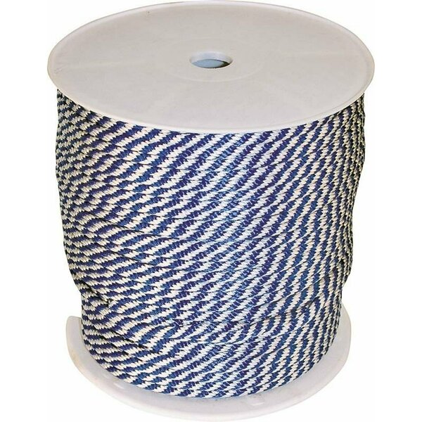 Lehigh Group/Crawford Prod Wellington Derby Rope, 3/8 In Dia, 500 Ft L, 183 Lb Working Load, Polypropylene, Blue/White 46446